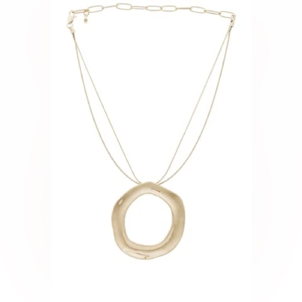 Ettika Gold Circle Pendant Necklace